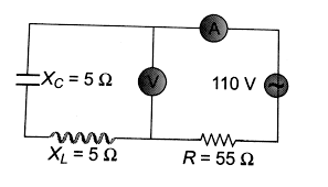 The reading of ammeter in the circuit shown will be <img  src=